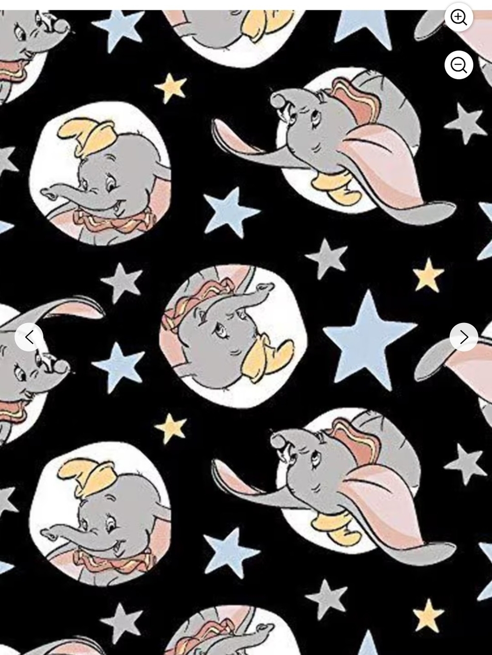 Disney Dumbo Fleece Panel 58x72 New Never Used